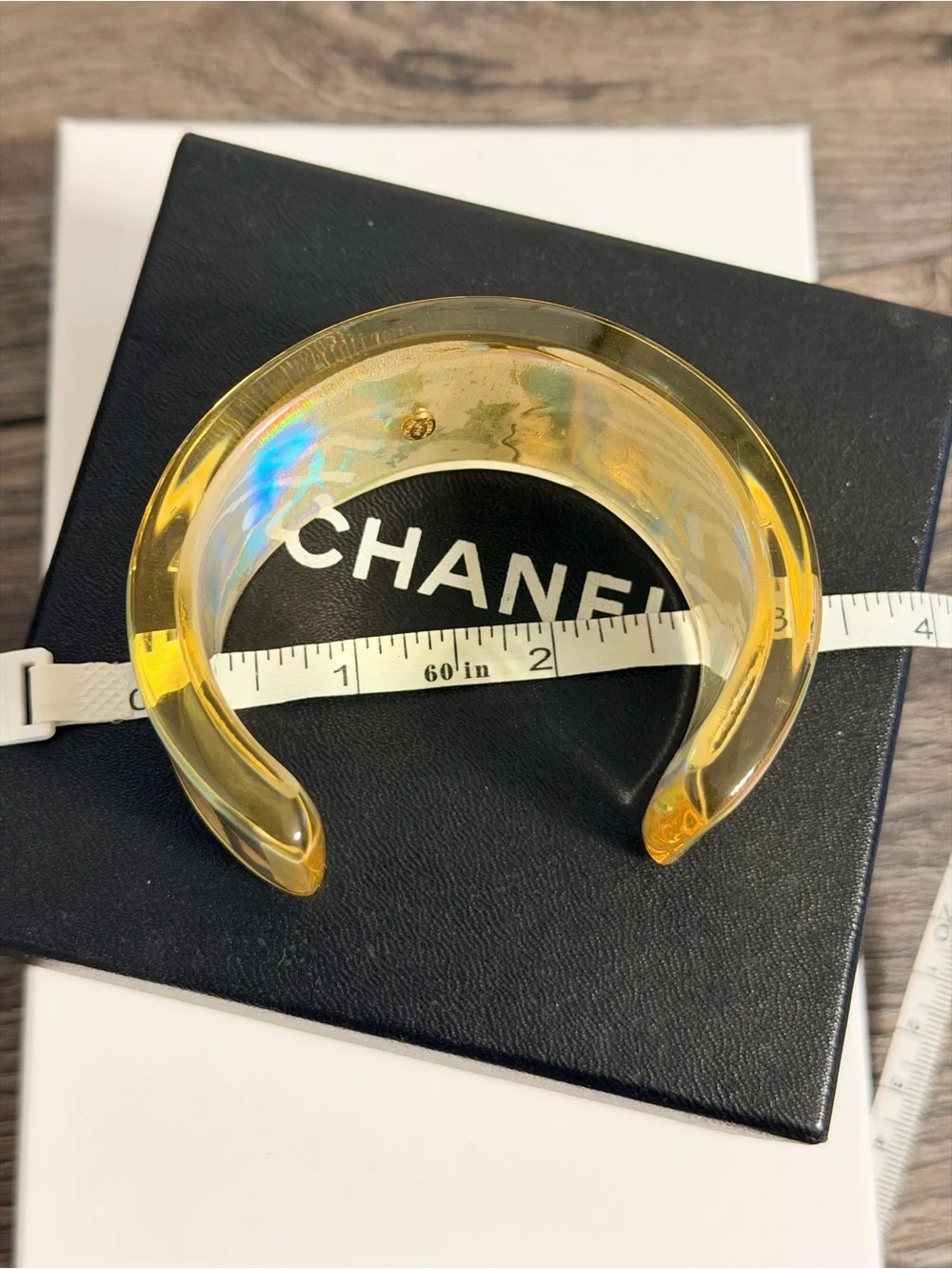 Chanel Statement Iridescent Cuff Bracelet